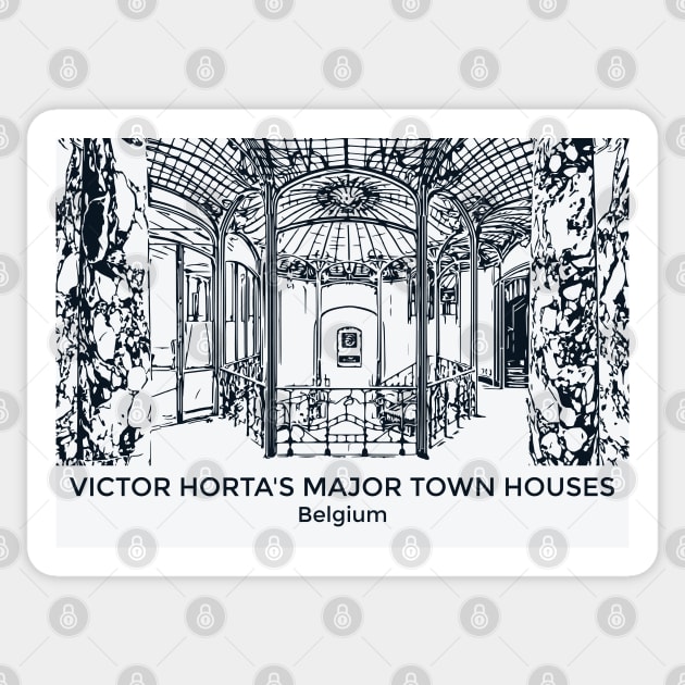 Victor Horta's Major Town Houses - Belgium Sticker by Lakeric